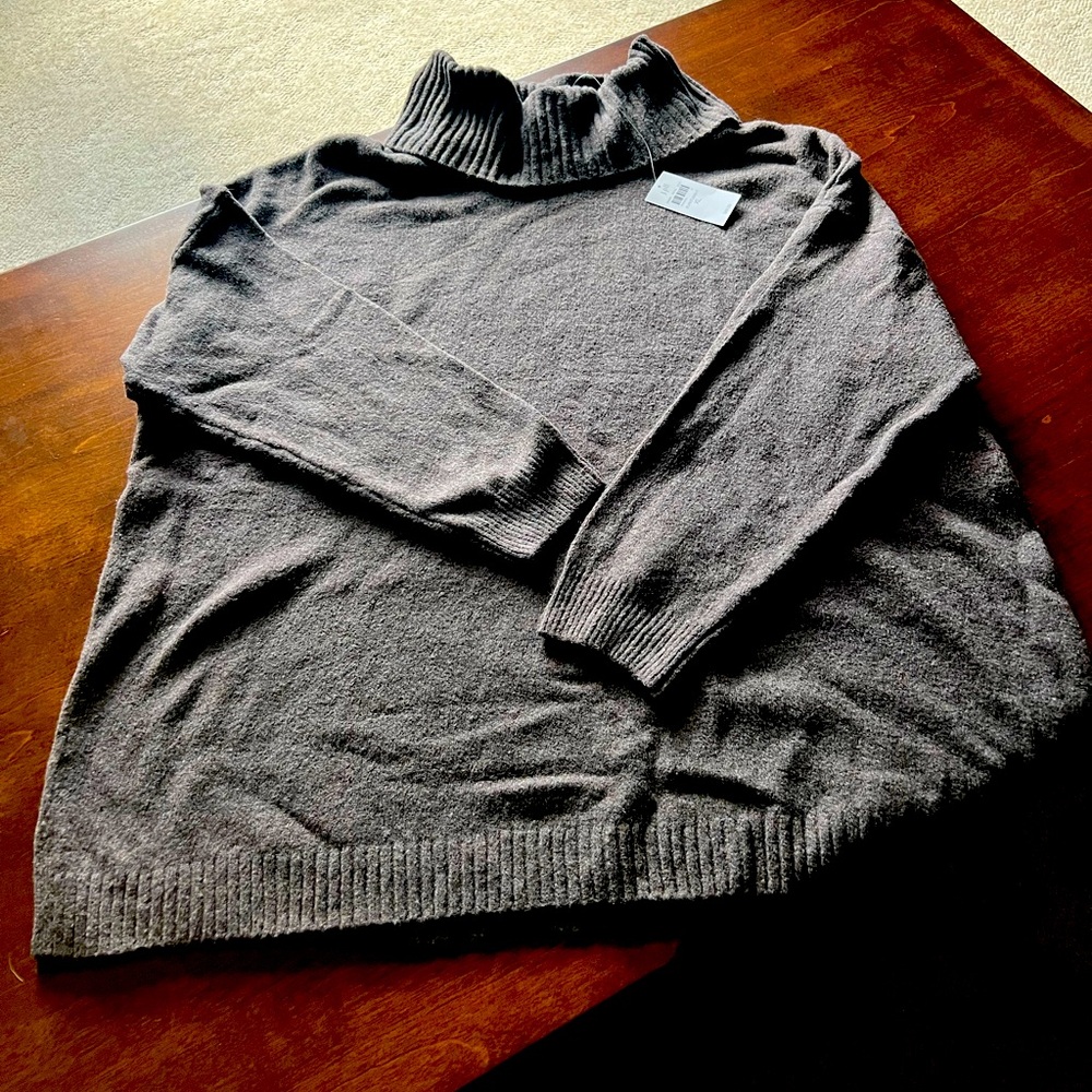J Jill Brown Turtleneck Sweater New With Tags XL